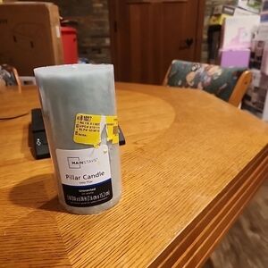 Mainstays Teal Pillar Candle ***unscented***